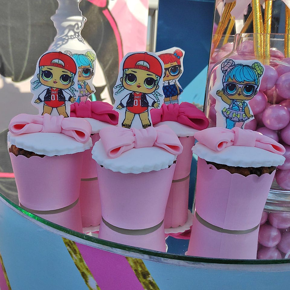 קאפקייקס LOL קאפקייקס שולחן מעוצב יום הולדת ספא LOL